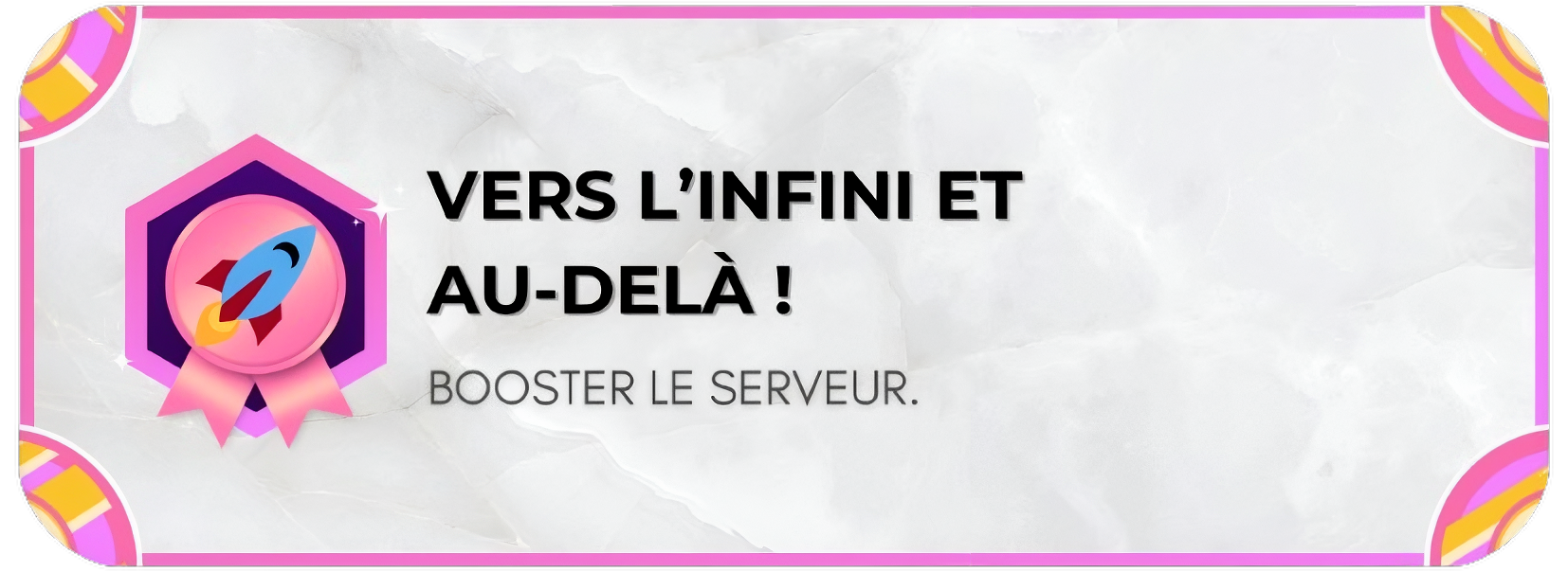 Vers l'infini et au-delà !