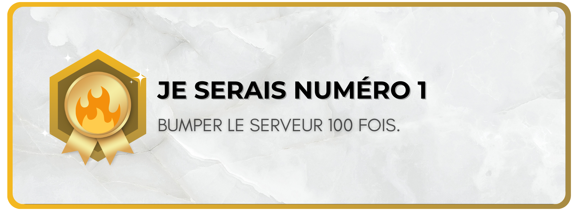 Je serais numéro 1